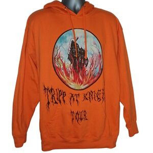 Tripp At Knight Hoodie Mens XL Orange Tour Trippie Reed Pullover Hip Hop